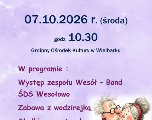 Dzień Seniora w Wielbarku – zaproszenie na 7 października