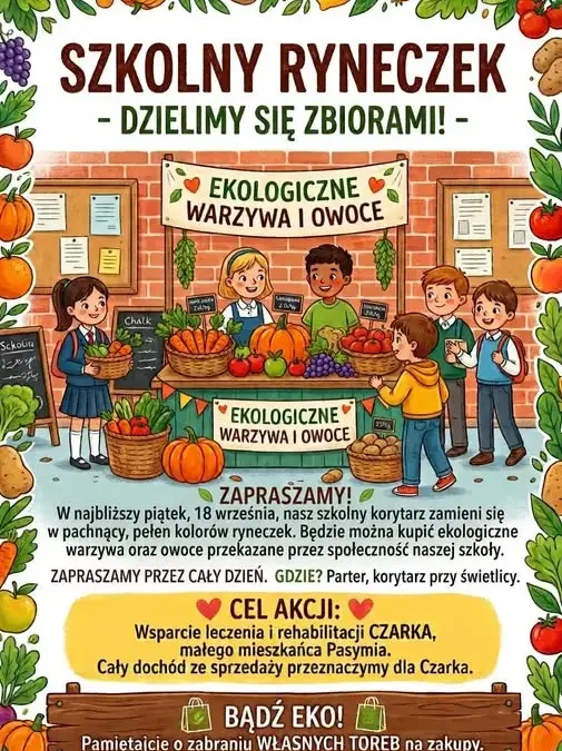 Kiermasz ekologiczny w szkole w Pasymiu – 18 września