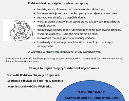 Gmina Wielbark: trwają ostatnie zapisy do Szkoły Dla Rodziców