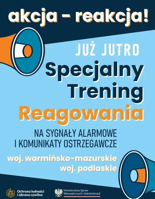 Specjalny Trening Reagowania na sygnały alarmowe – już dziś w dwóch województwach
