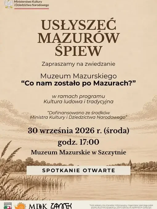 Spotkanie o dziedzictwie Mazurów w Muzeum Mazurskim w Szczytnie