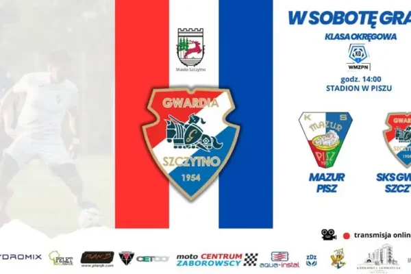 SKS Gwardia Szczytno zagra w sobotę na wyjeździe z KS Mazur Pisz