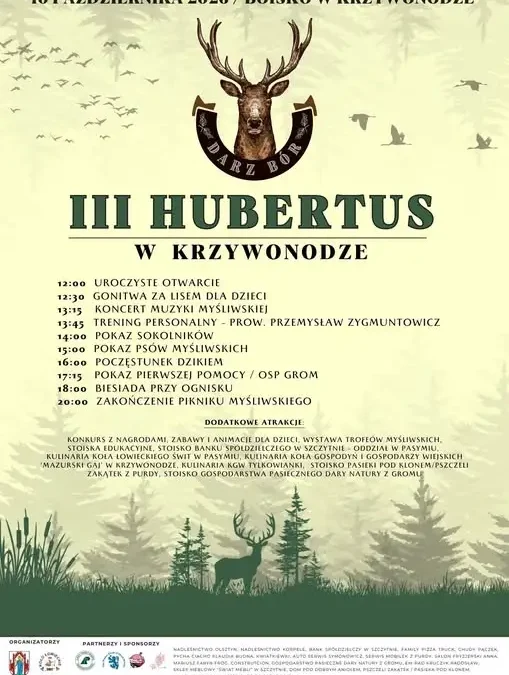 III Hubertus w Krzywonodze – piknik myśliwski już 10 października