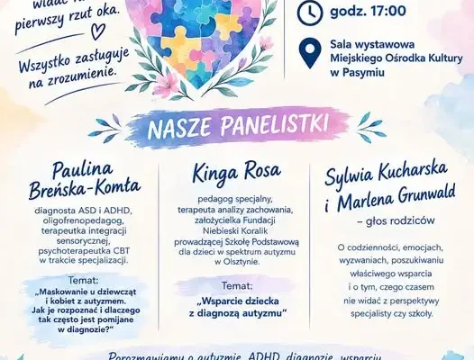Neuroróżnorodność w Pasymiu – spotkanie już dziś o 17:00