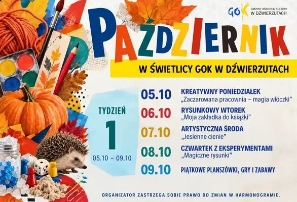 Październik w świetlicy w Dźwierzutach – kreatywne zajęcia dla dzieci