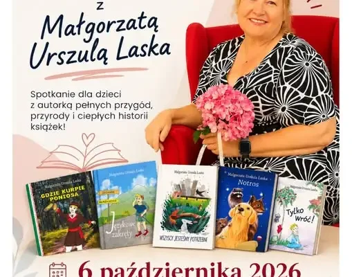 Spotkanie autorskie z Małgorzatą Urszulą Lask w bibliotece w Rozogach