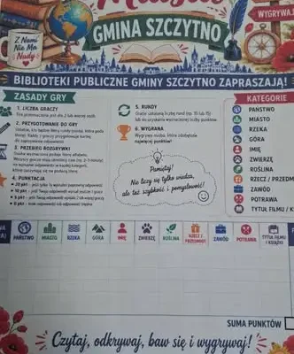 Uczniowie z Olszyn w bibliotece gminnej – nauka przez zabawę w „Państwa i Miasta”