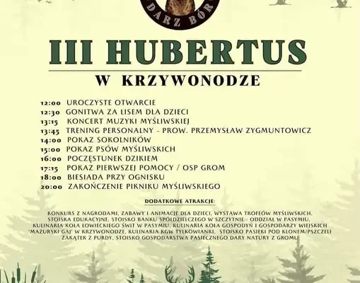 Hubertus w Krzywonodze już po raz trzeci – zaproszenie na 10 października