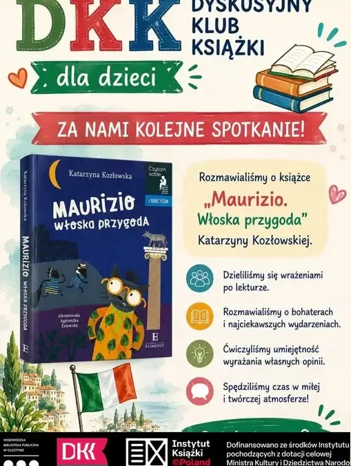 Dyskusyjny Klub Książki dla dzieci: rozmowy o „Maurizio. Włoska przygoda”