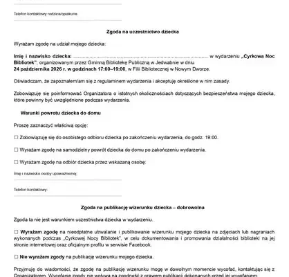 Cyrkowa Noc Bibliotek w Nowym Dworze – zapisy już trwają