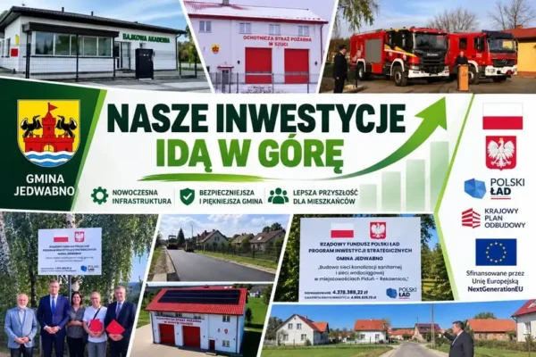 Gmina Jedwabno z awansem w ogólnopolskim rankingu inwestycji