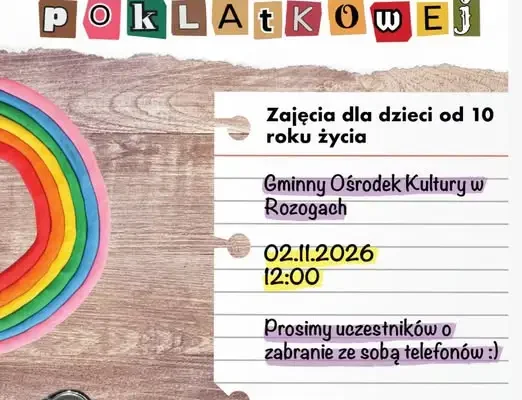 Warsztaty animacji poklatkowej w Rozogach – 2 listopada