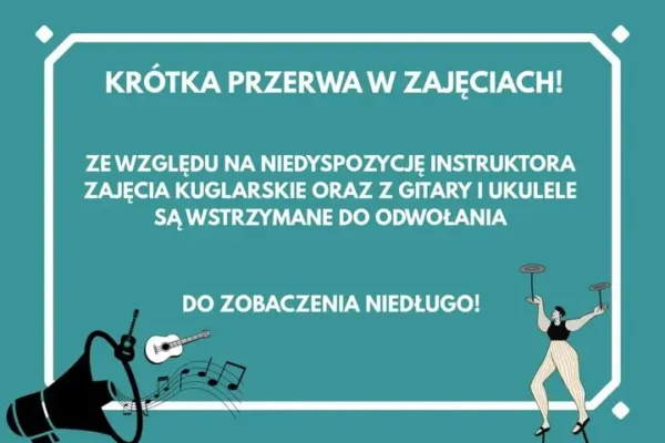 Gmina Dźwierzuty: zajęcia kuglarskie i muzyczne wstrzymane do odwołania